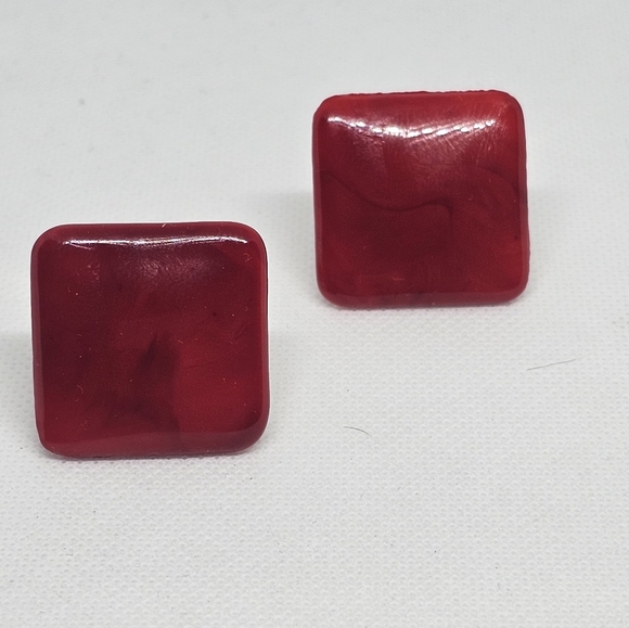 Vintage Native American Handmade Genuine Red Coral Stud Earrings. - Picture 6 of 6